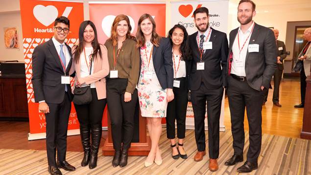 The Heart & Stroke Young Leaders committee at an event