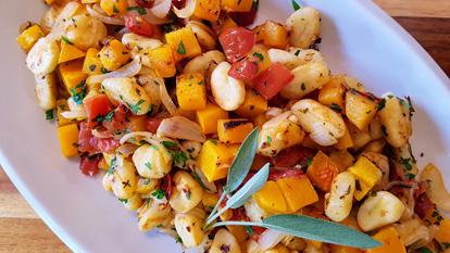 Roasted squash and gnocchi toss