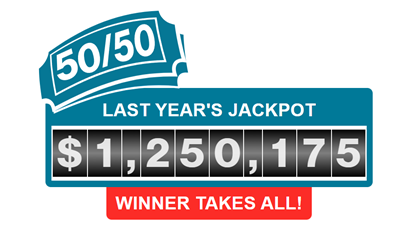 Last year's 50/50 jackpot was $1,250,175